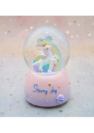 Unicorn Işıklı Ve Müzikli Orta Boy Kar Küresi