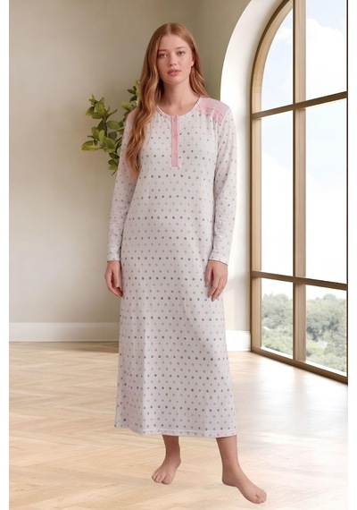 Mecit Pijama Mecit 6356 Pembe Büyük Beden Kadın Gecelik