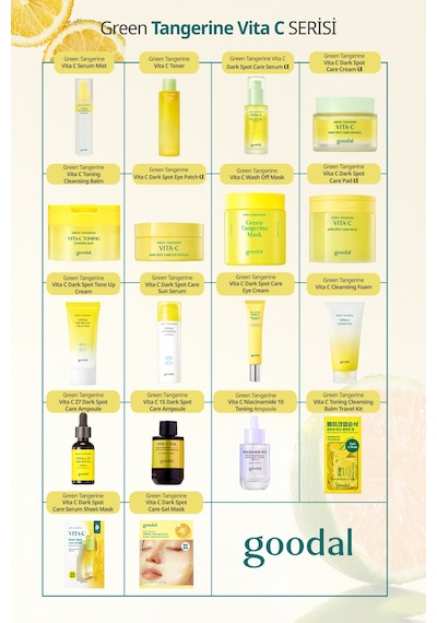 Leke Karşıtı Serum Yaprak Maske Goodal Green Tangerine Vita C Dark Spot Care Serum Sheet Mask