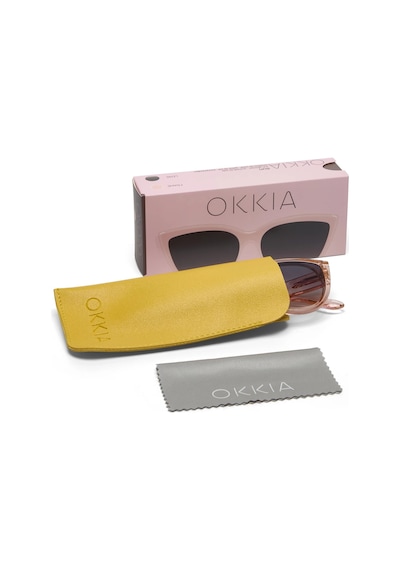 Okkia Silvia Güneş Gözlüğü Kahverengi-pembe Degrade Pembe - Şeffaf