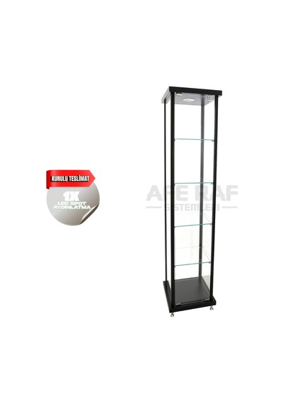 Kurulu Teslimat,- 40x40x175,-camlı Dolap, Camlı Vitrin