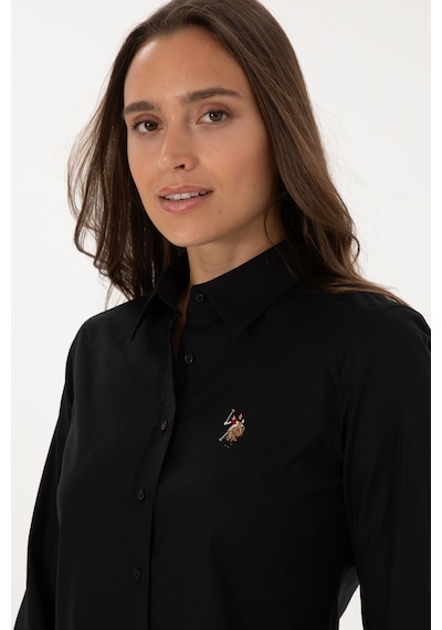 U.s. Polo Assn. Kadın Siyah Gömlek Basic 50308038-vr046 Siyah