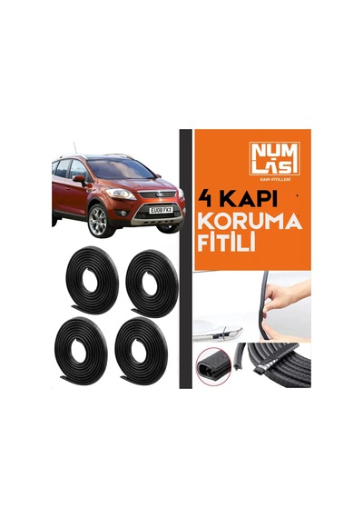Ford Kuga 2007-2012 4 Kapı Koruma Fitili Siyah Renk Numlas-a Kalite-nm2204