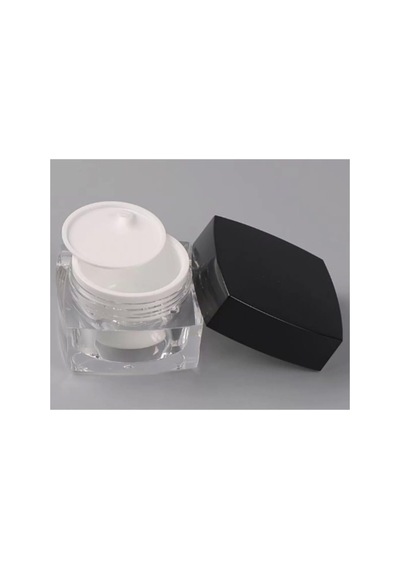 5 Ml Krem Kavanozu,kozmetik Kutusu, Siyah Kapaklı Akrilik Krem Kutusu 2 Li Set,beyaz Çok Renkli