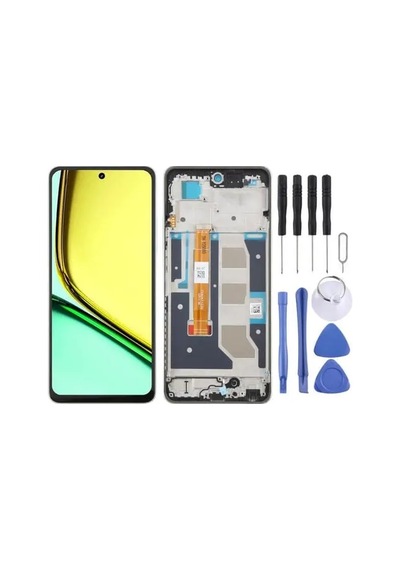 Çelik Pro Realme Uyumlu Realme 12 Lite Ekran Lcd Dokunmatik Full Çıtalı