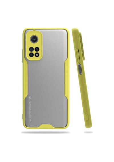 Xiaomi Mi 10T Pro 5G Kilif Kenar Renkli Kamera Korumali Mat Kapak 486326494