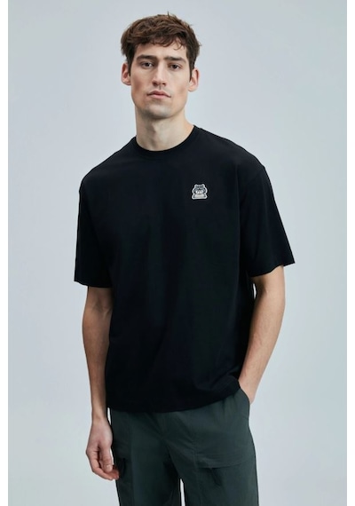 Lufian 111020251 Nımbus Modern Grafik Tişort Erkek T-shirt SIYAH