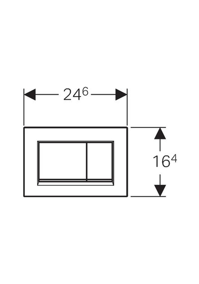 Geberit - Kumanda Kapaklı Sigma 30-çift Basmalı. Parlak/mat/parla