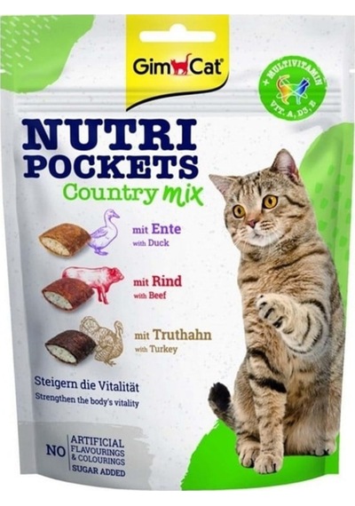 Gimcat Nutripockets Country Mix Kedi Ödülü 150 Gr X 3lü