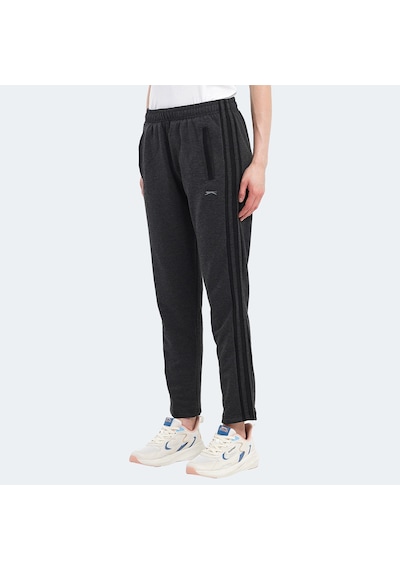Slazenger RELEASE IN Kadın Fermuar Cepli Koyu Gri Eşofman Altı