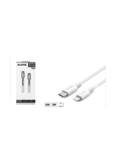 Auris CB45 USB C 20 Watt Apple iPhone Uyumlu 2 Metre PD Şarj Kablosu