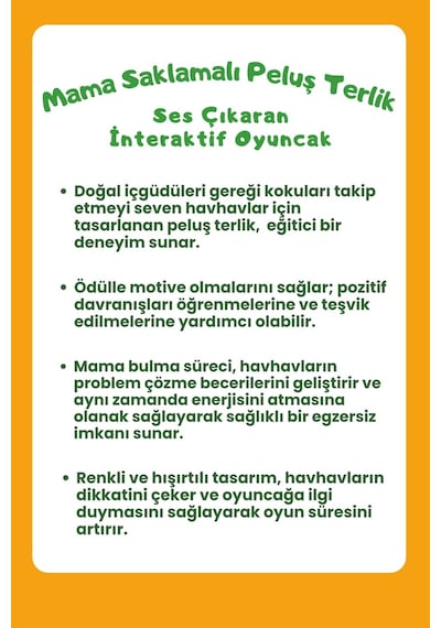 Havhav Peluş Terlik Mama Saklamalı Köpek Zeka Oyuncağı