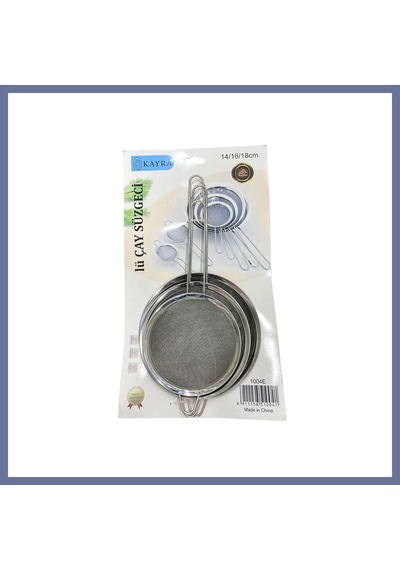 Bezos 3'li Metal Süzgeç 14-16-18 Cm Dlra Çok Renkli