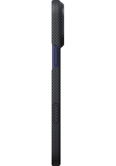 Apple Uyumlu iPhone 17 Pro Kılıf M-safeli Lumintex Teknoloji Aramid Fiber Pitaka Tactile Woven Aries Serisi Siyah Siyah