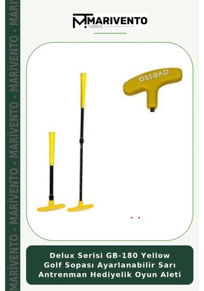 Delux Serisi Gb-180 Yellow Golf Sopası Ayarlanabilir Sarı Antrenman Hediyelik Oyun Aleti