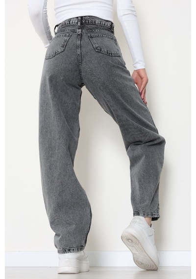 Modi Baggy Kot Pantolon Gray - 31536.2088. Altın - Siyah