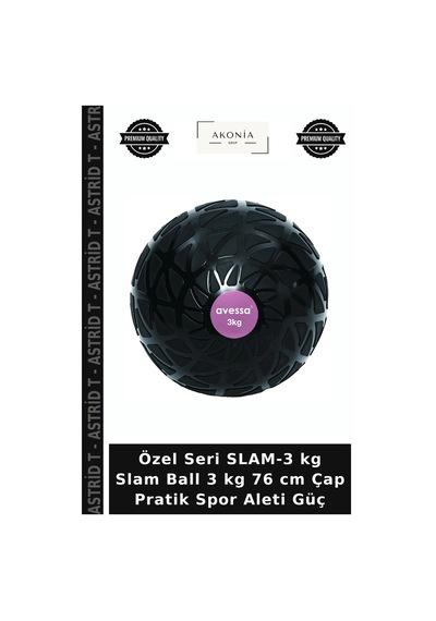Özel Seri Slam-3 Kg Slam Ball 3 Kg 76 Cm Çap Pratik Spor Aleti Güç