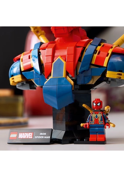 LEGO® ǀ Marvel Iron Örümcek Adam Büstü 76326 - Yetişkinler için Koleksiyonluk Sergileme Modeli Yapım Seti (379 Parça)