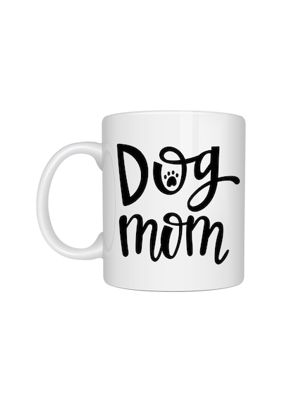 Dog Mom Yazılı Porselen Kupa Model 180 Köpek Severlere Özel Tasarım Kahve Kupası Sevimli Pati Desenli Hedi Diğer
