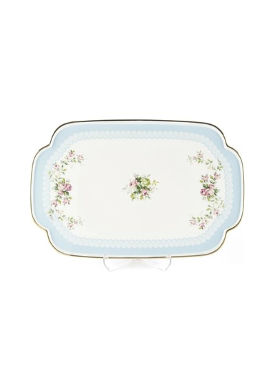 Mikasa Moor Rose Charm Servis Tabağı 32x21cm Beyaz