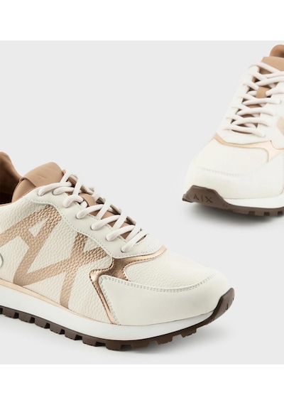 Armani Exchange Bayan Ayakkabı Xdx139 Xv733 K624 Beyaz-kahve Kahverengi