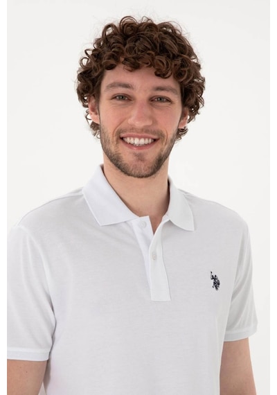 U.S. Polo Assn. Gtp04ıy026 Beyaz Erkek Polo Yaka T-shirt Pu-8731 2XL