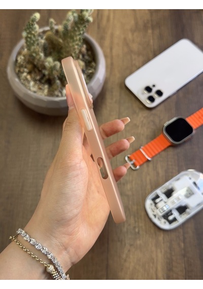 Apple iPhone 16 Pro Uyumlu Süper İnce Mat Ultra Thin Silikon Kılıf Çöl