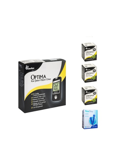 Optima Şeker Ölçüm Cihazı + 150 Strip + 100 Lanset