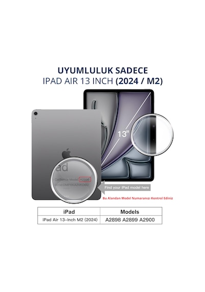Novstrap Apple Uyumlu iPad Air 13 İnç 6. Nesil M2 2024 İle Nano Esnek Cam Ekran Koruyucu A2898 A2899