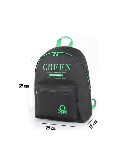 United Colors of Benetton Siyah-yeşil Unisex Okul Çantası 03805