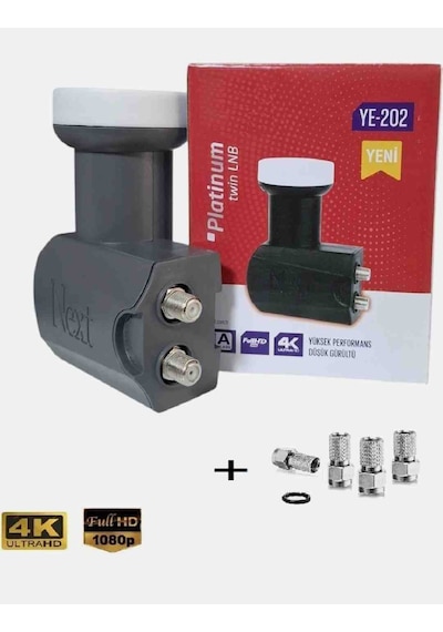 Next 2'li Twin Lnb 20 Metre Next Hazır-Tak Kullan Anten Kablosu+Lnb Kelepçesi+4 Adet Contalı Konnektör