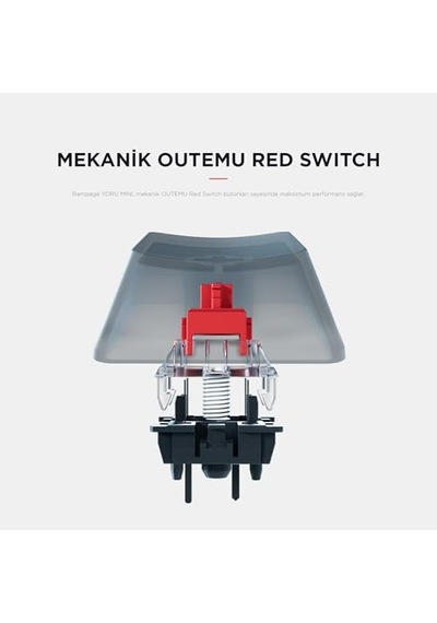 Rgb Işıklı Gaming Oyuncu Klavyesi Red Switch Kablolu Gamer Klavye Diğer
