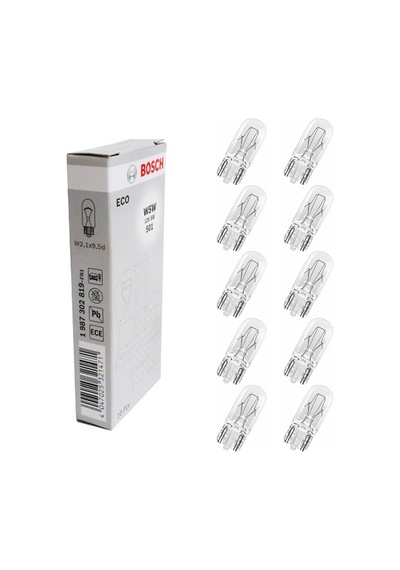 Eco Dipsiz Ampul 12v 5w T10 W5w 10'lu Paket