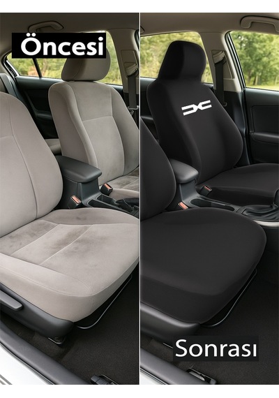 Her Mevsim Rahatlik Sunan Dacia Duster İle Uyumlu Oto Koltuk Kilifi İle Aracinizda Ferahlik Siyah