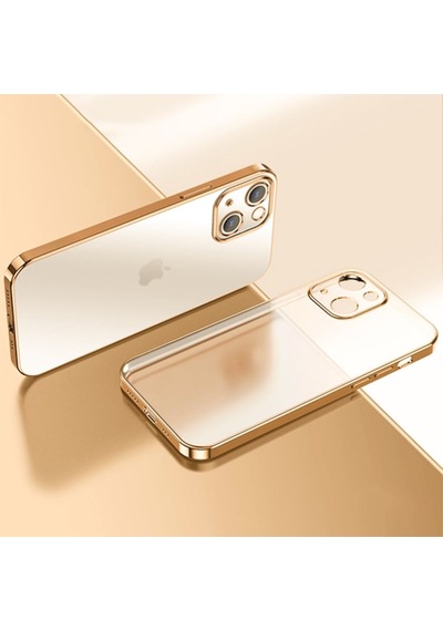 Apple Uyumlu iPhone 13 Mini Renkli Kenar Seffaf Kilif Kamera Korumali Silikon 209650112 - Renk / Mor