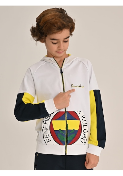 Fenerium Çocuk Trıbun Altı Renk Logolu Sweat BEYAZ