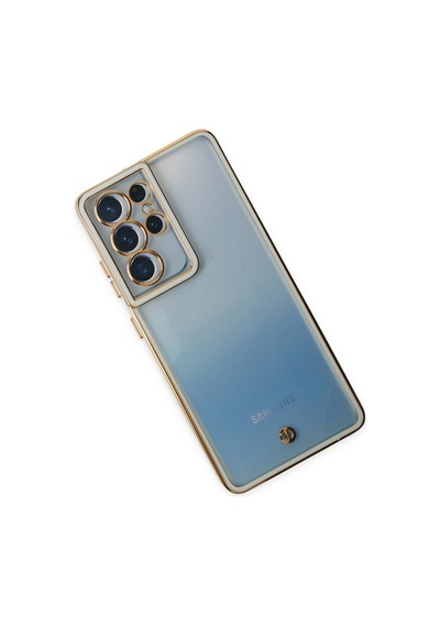 Ilkeshop Newface Samsung Galaxy Uyumlu S21 Ultra Kılıf Liva Lens Silikon - Beyaz