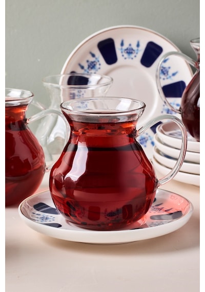 Perotti 17903 Laleli 12 Parça 6 Kişilik Çay Seti 210 Ml Renkli