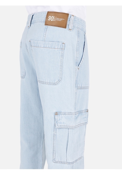 Colin's Colins 163 Dessi Kargo Kesim Orta Bel Düz Paça Mavi Erkek Pantolon Denim