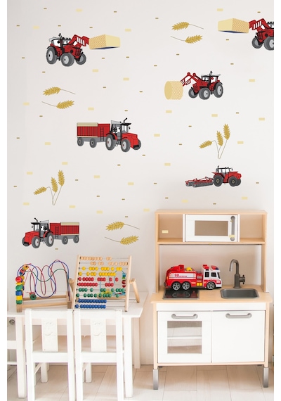 Traktör Temalı Çocuk Odası Sticker Seti