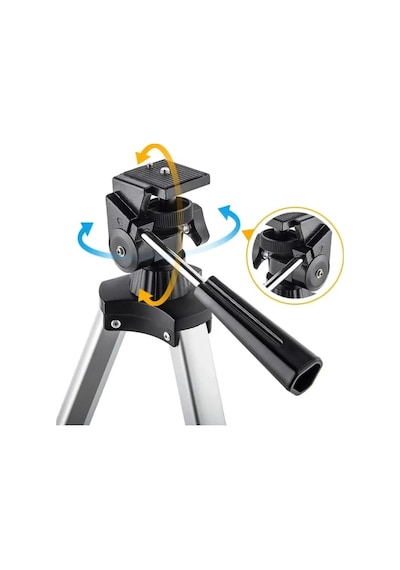 400x70mm Açıklıklı Refrakter Teleskoplar 15x-150x Telefon Adaptörlü Reflex