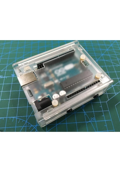 Arduino Uno Şeffaf Akrilik Pleksi Kutu - Vida-somun Dahil