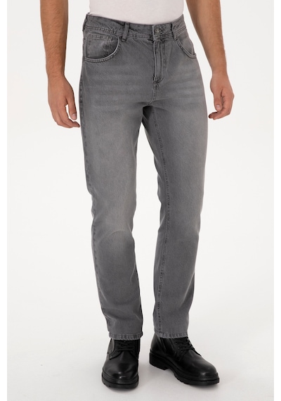 U.S. Polo Assn. Erkek Gri Straight Fit Jean Pantolon 50316562-DN0025 U.S. Polo Assn. Erkek Gri Straight Fit Jean Pantolon 50316562-DN0025