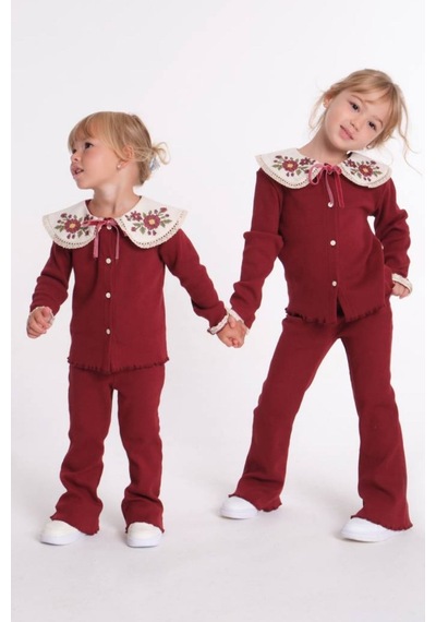Le Petit Sole Kız Çocuk Kaşkorse Takım Bordo