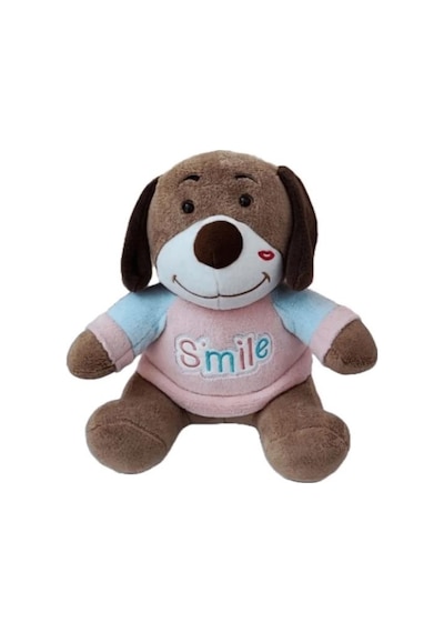 Uyku Ve Oyun Arkadaşım Peluş Smile Köpek Açık Kahve 40cm Açık Kahverengi