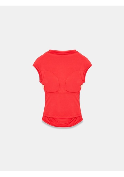 Dilvin 33211 Bra-free Büzgü Detaylı Top Kırmızı
