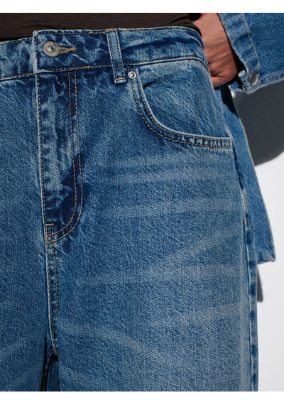 Dilvin 72070 %100 Pamuk Baggy Jean-mavi Mavi