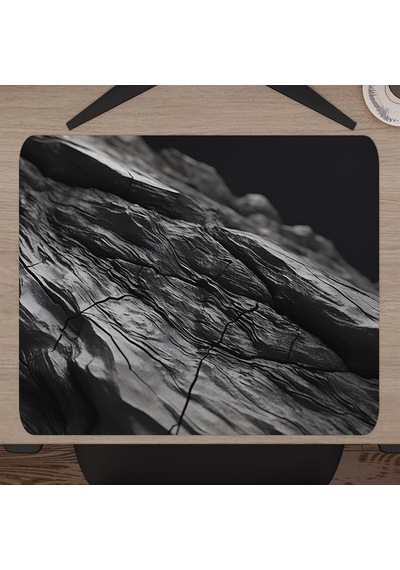 Siyah Mermer Desenli Gaming Mouse Pad Kauçuk Kaymaz Taban Mousepad V1, 48x40 Xxl