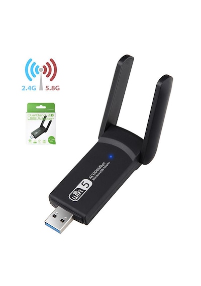 Nbtech Nb-ac1200 Usb3.0 1200mbps Dual Band 5g Wifi Adaptör, 2.5g 5g Wireless Adaptör