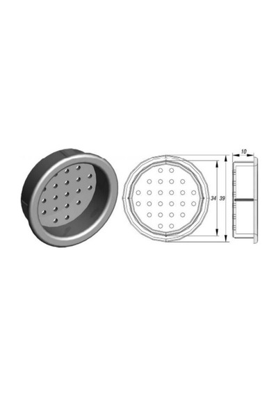 Albatur Plastik Menfez Yuvarlak 34mm Krom 141-0620-1800